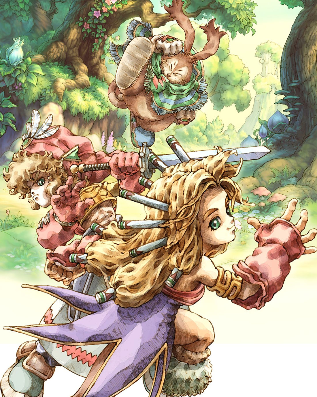 Niccolo, Shiloh, and Serafina Art from Legend of Mana