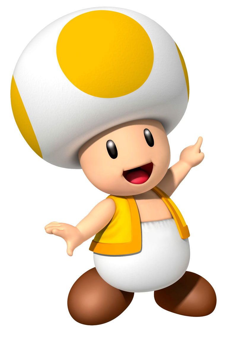 Yellow Toad Art from Mario Party 9