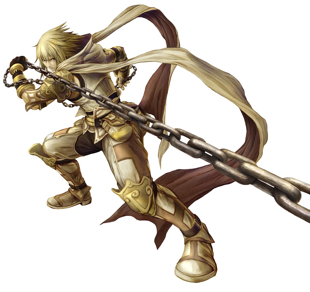 Aeron & Orichalcum Chain Art from Pandora's Tower