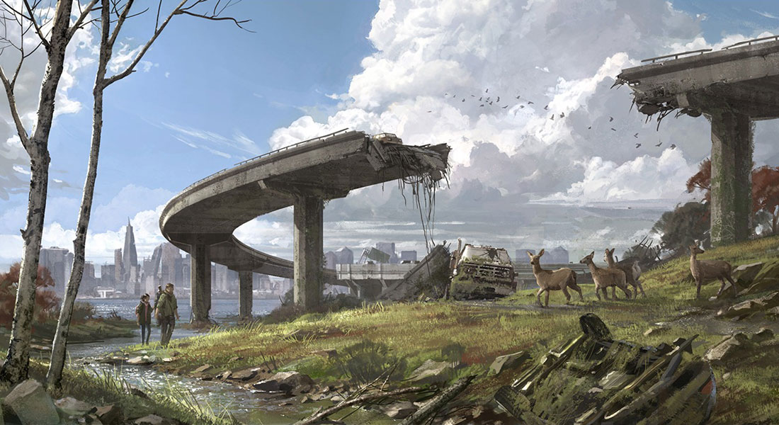 Broken Bridge Art from The Last of Us