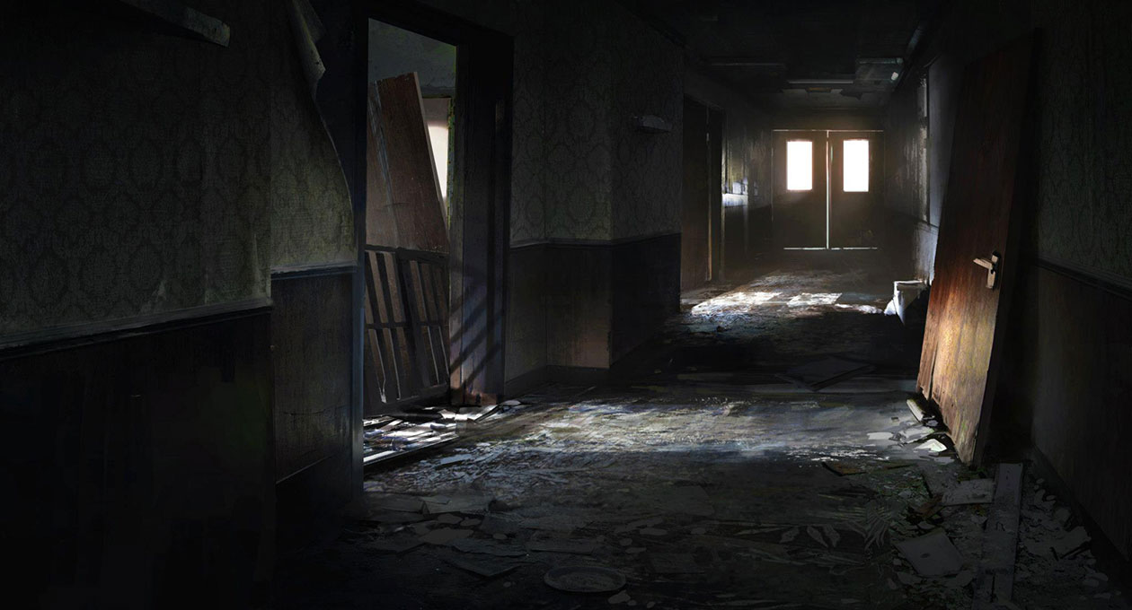 Dark Hallway Art from The Last of Us