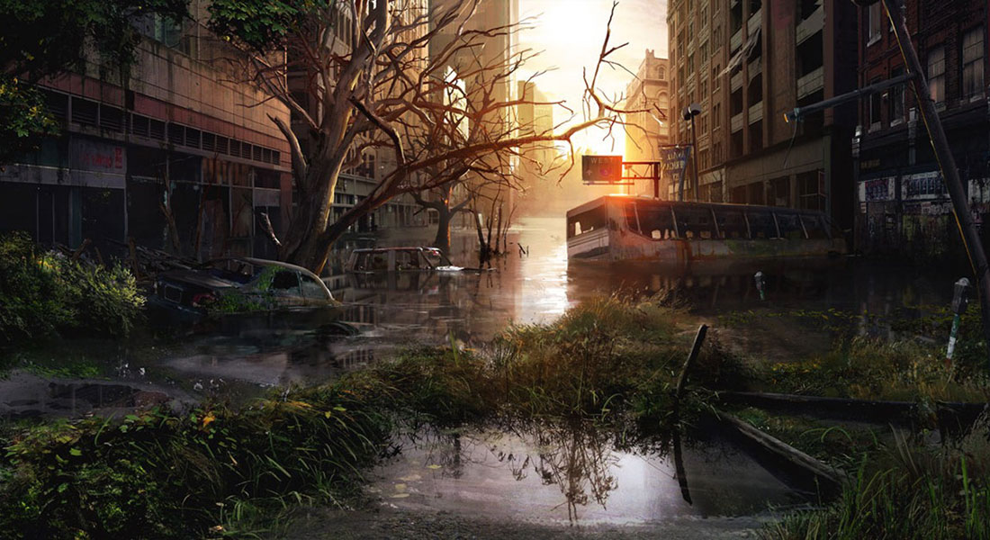 Flooded Streets Art from The Last of Us