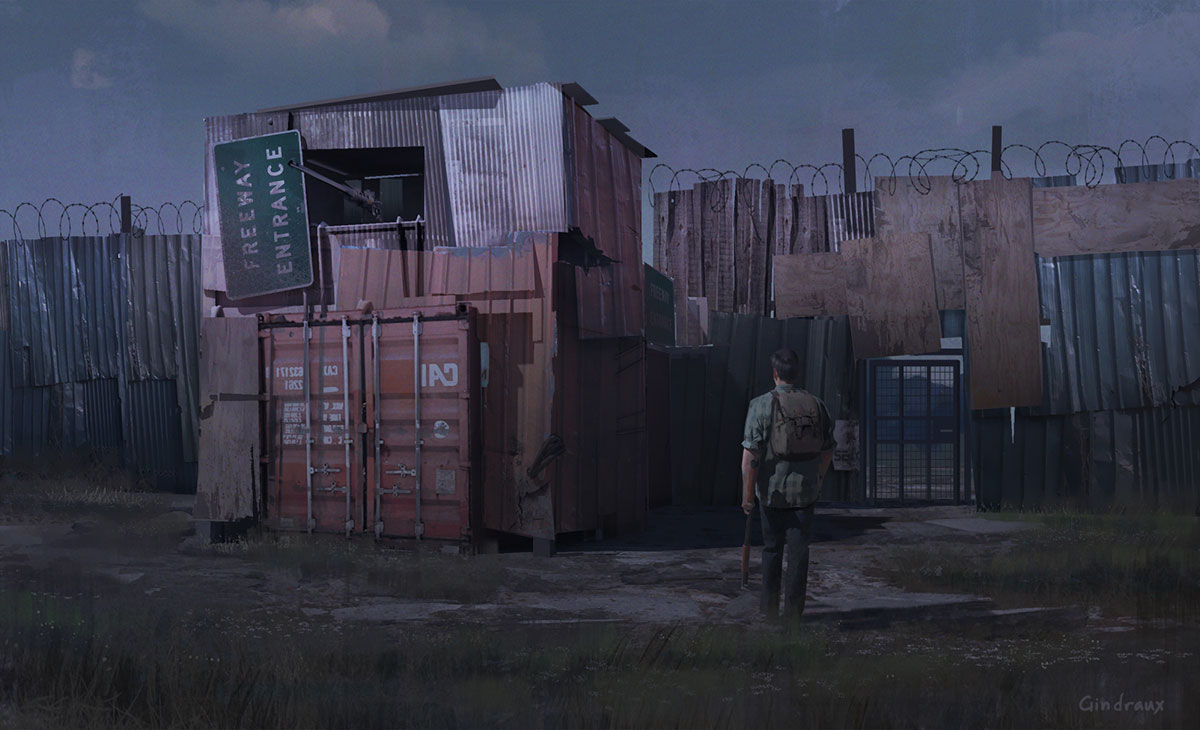 Freeway Entrance Art from The Last of Us