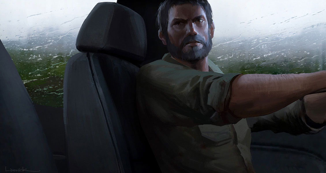 Rainy Drive Art from The Last of Us