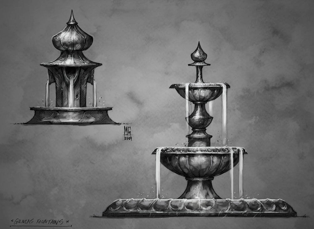 Gilneas Fountains Art from World of Warcraft: Cataclysm