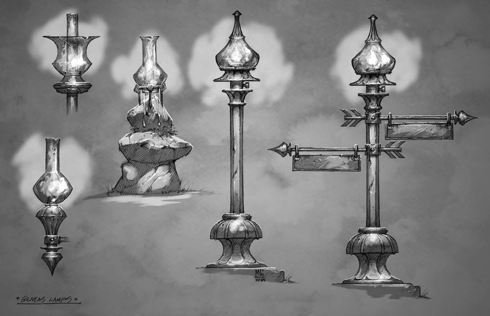 Gilneas Lamps Art from World of Warcraft: Cataclysm