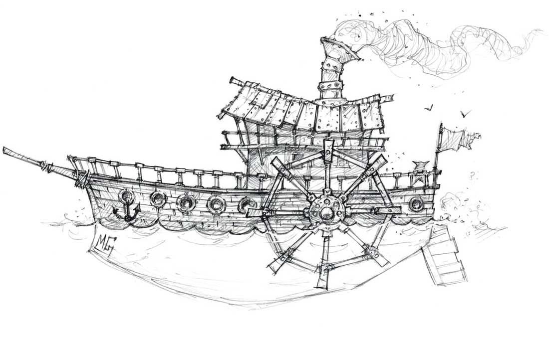 Goblin Paddle Steamer Art from World of Warcraft: Cataclysm