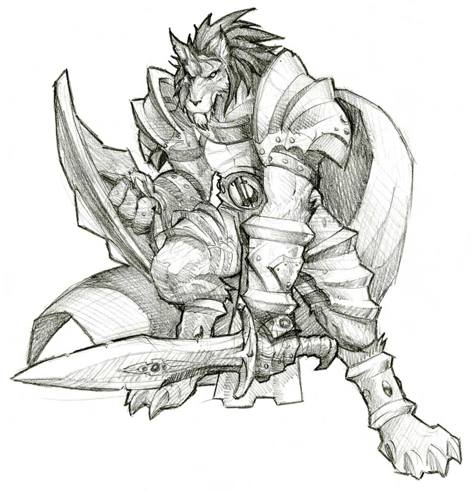 Worgen Sketch from World of Warcraft: Cataclysm