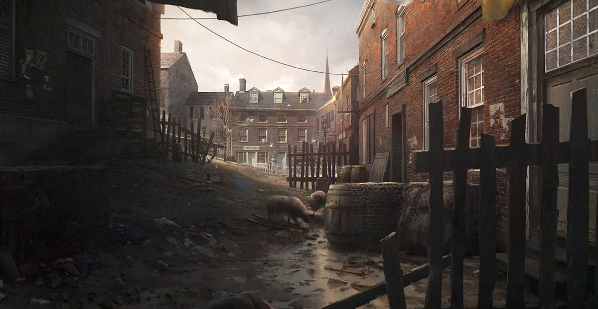 Boston Alley Art from Assassin's Creed III