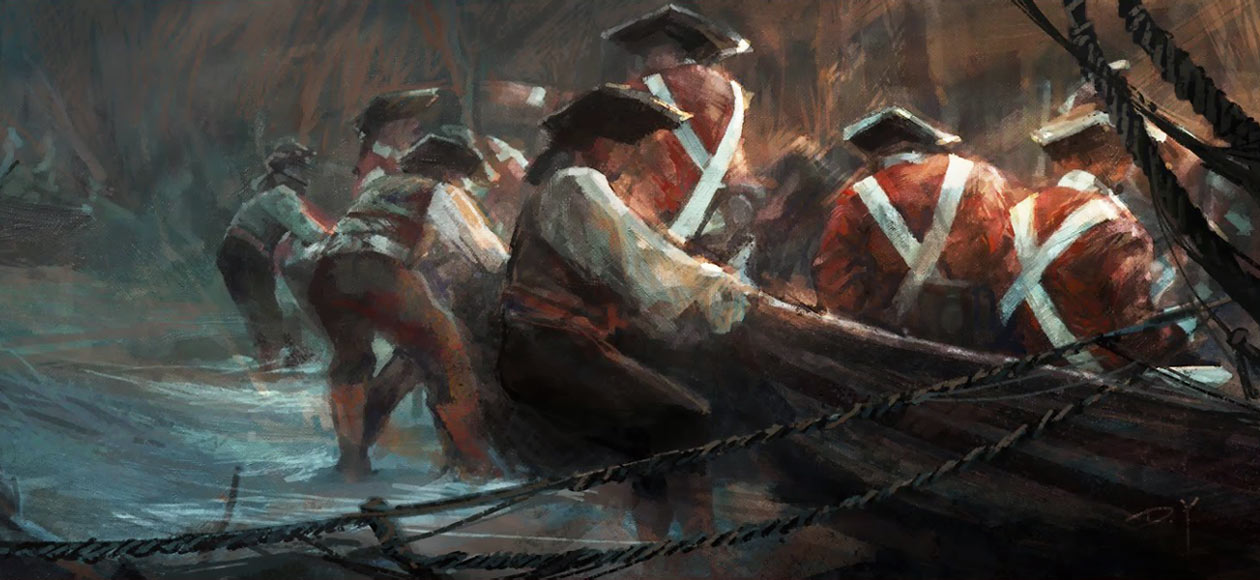British Soldiers Landing Art from Assassin's Creed III
