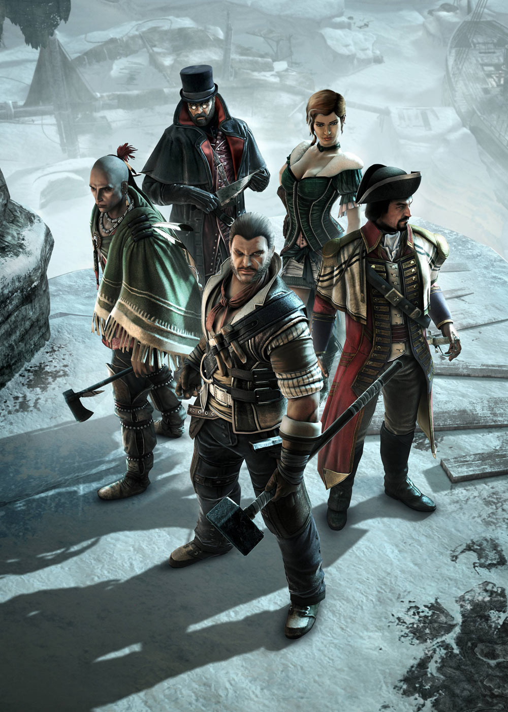 Characters Poster Art from Assassin's Creed III