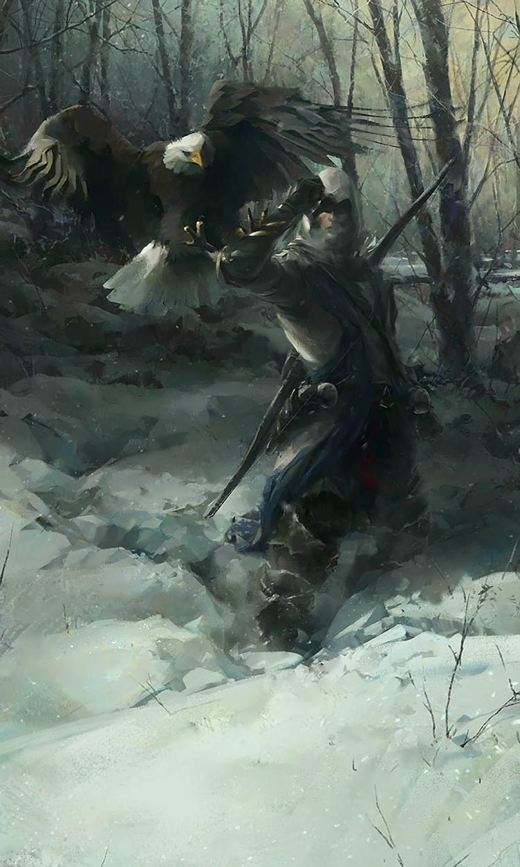 Connor & Bald Eagle Art from Assassin's Creed III