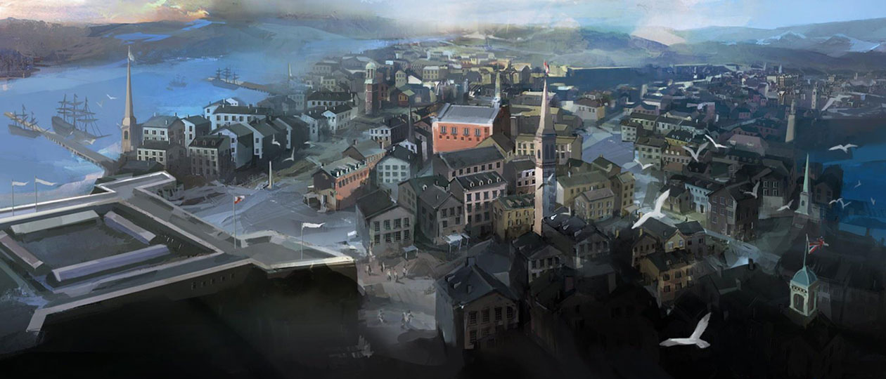 New York Aerial View Art from Assassin's Creed III