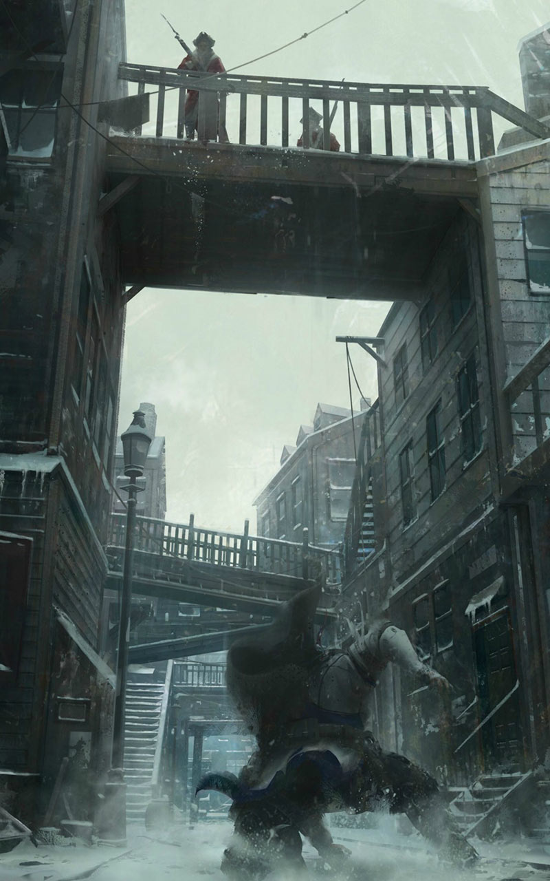 Snowy Street Art from Assassin's Creed III