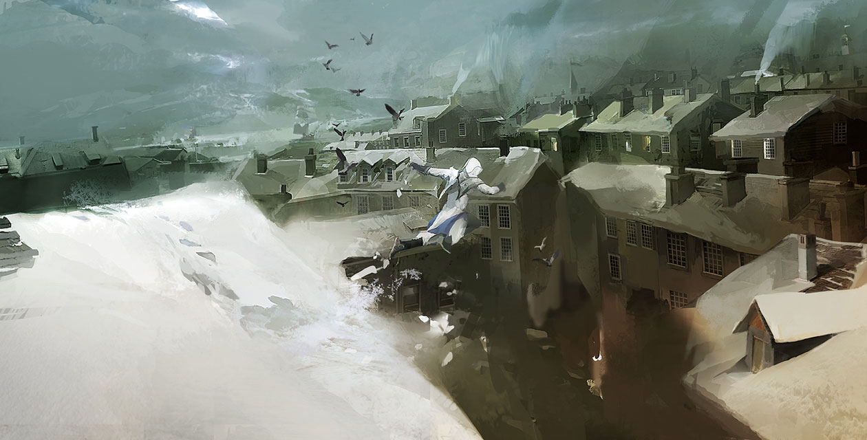 Winter Rooftops Art from Assassin's Creed III