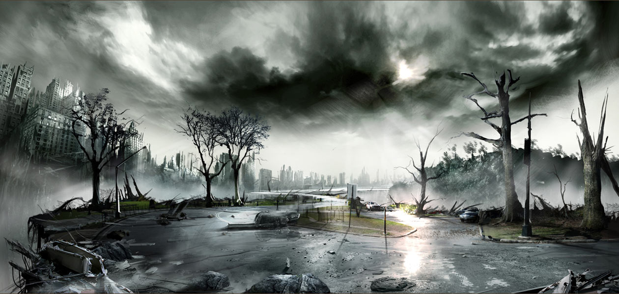 Destroyed Park Art from Alone in the Dark