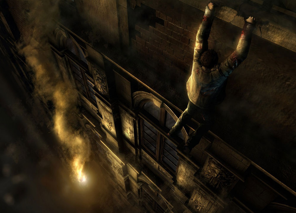 Edward on a Ledge Art from Alone in the Dark