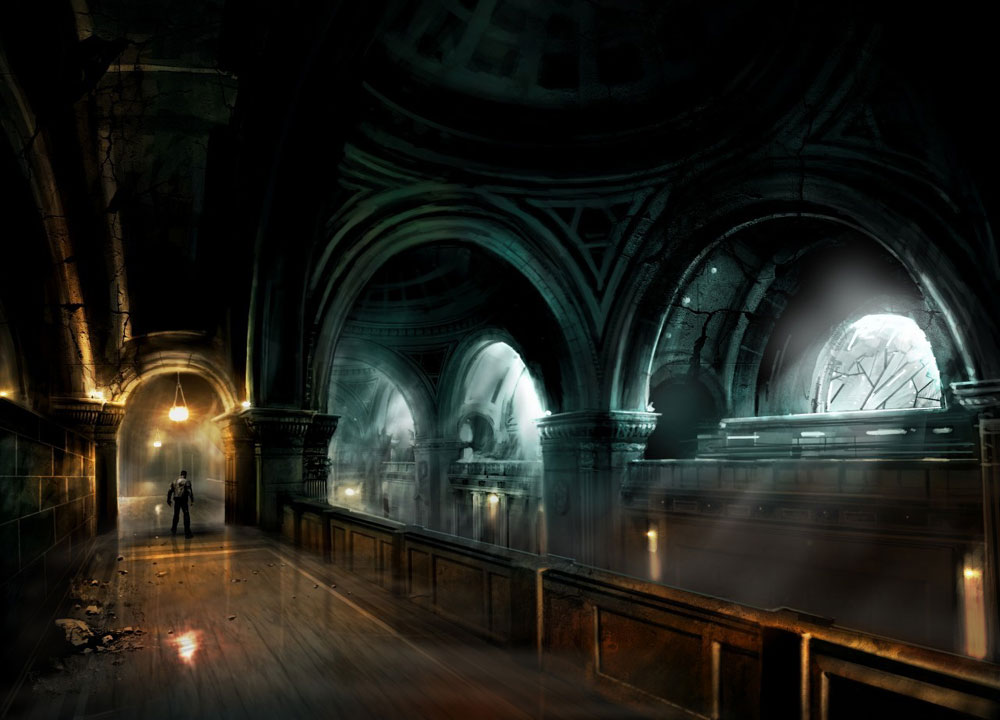 Museum Walkway Art from Alone in the Dark