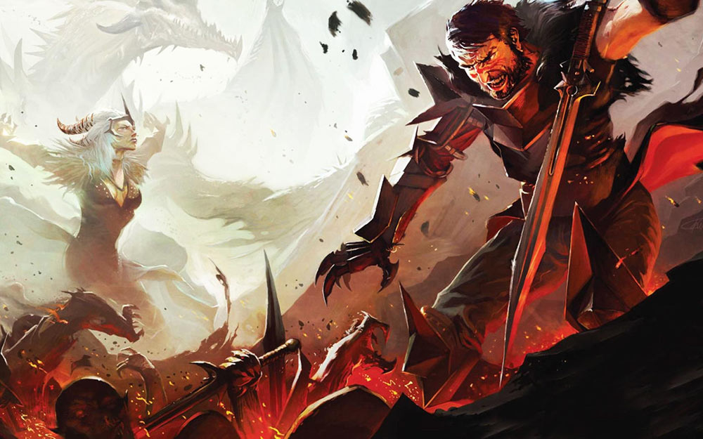 Flemeth & Hawke Art from Dragon Age II