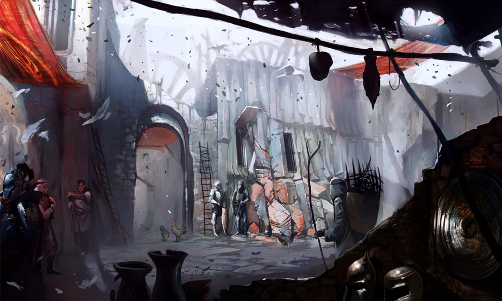 Lowtown Market Art from Dragon Age II