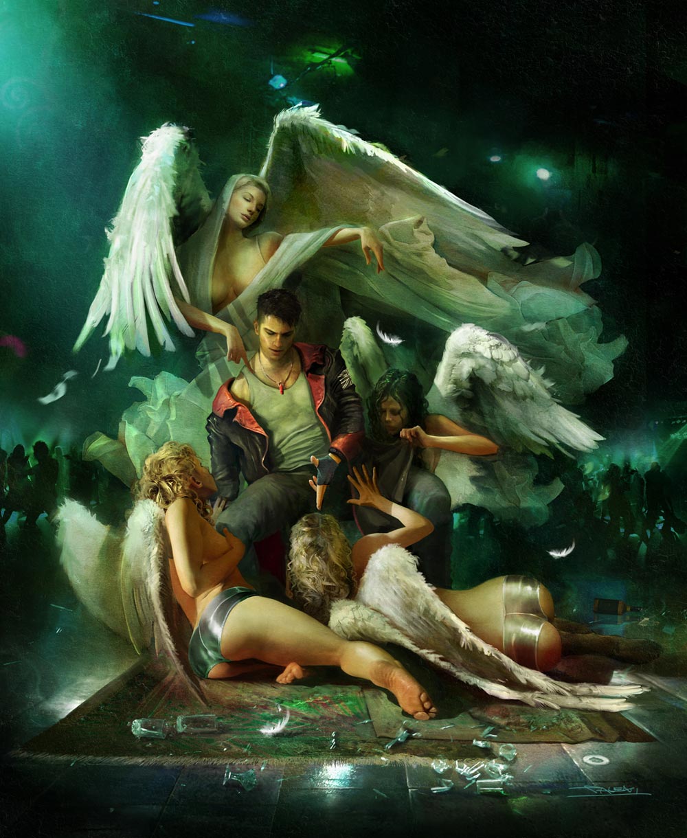 Dante & Angels Art from DMC: Devil May Cry