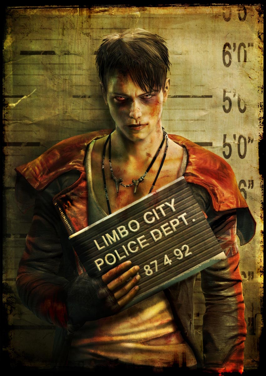Dante Police Photo Art from DMC: Devil May Cry