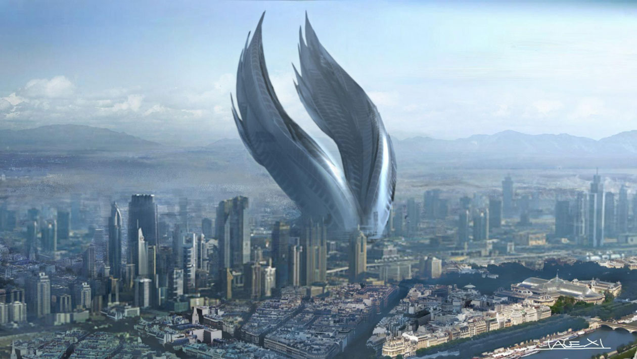 Wings Skyscraper Art from DMC: Devil May Cry