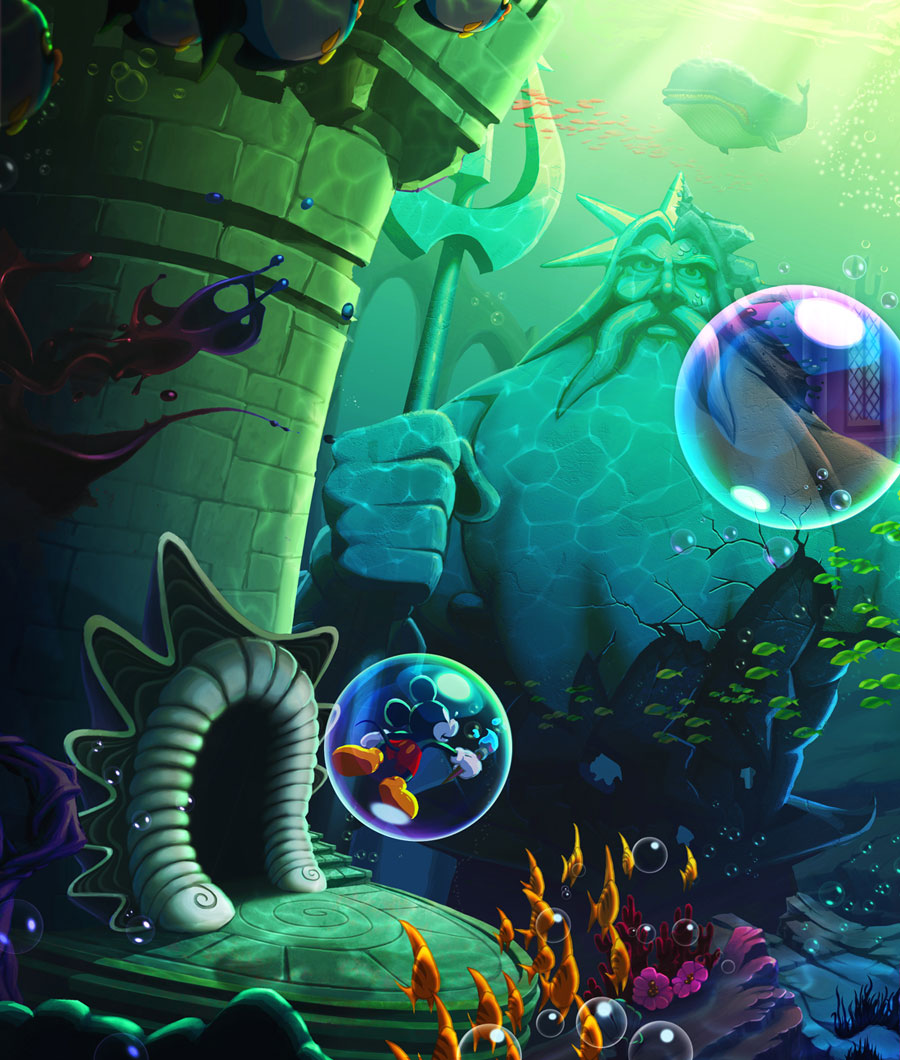 Atlantica Tower Art from Epic Mickey: Power of Illusion