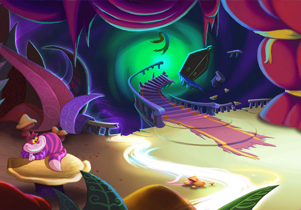 Wonderland - Cheshire Cat Art from Epic Mickey: Power of Illusion