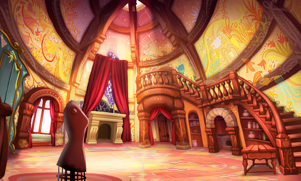 Rapunzel Fortress Room Art from Epic Mickey: Power of Illusion
