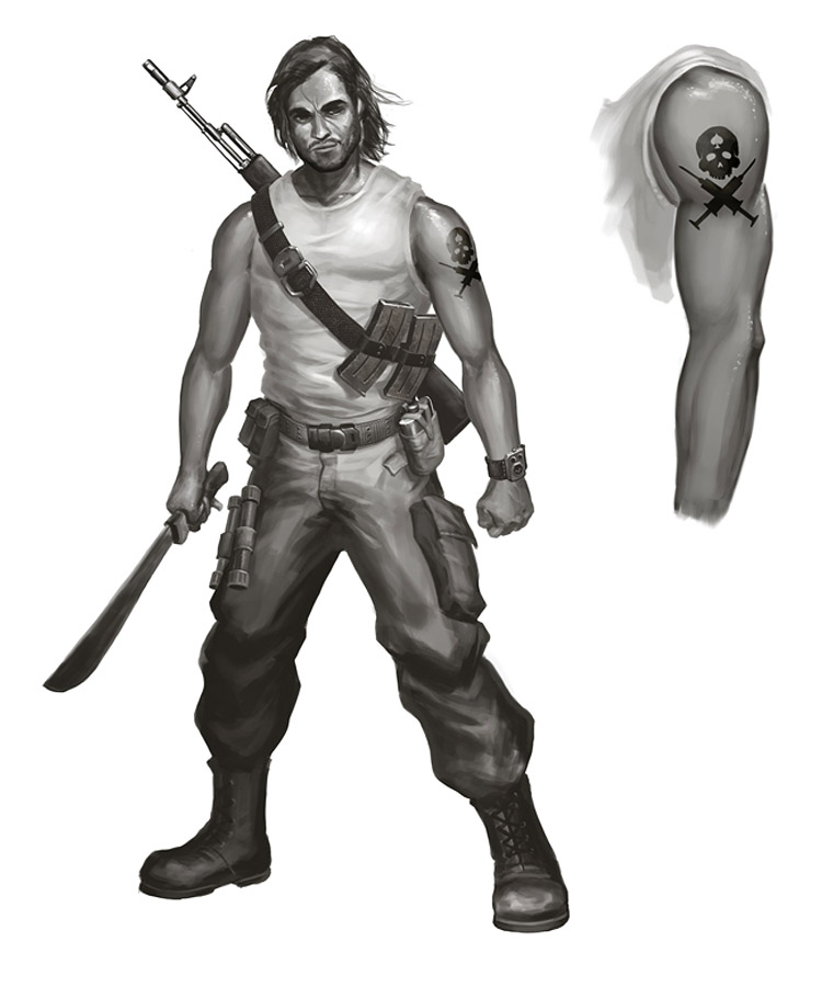 Main Character Tattoo Art from Far Cry 3