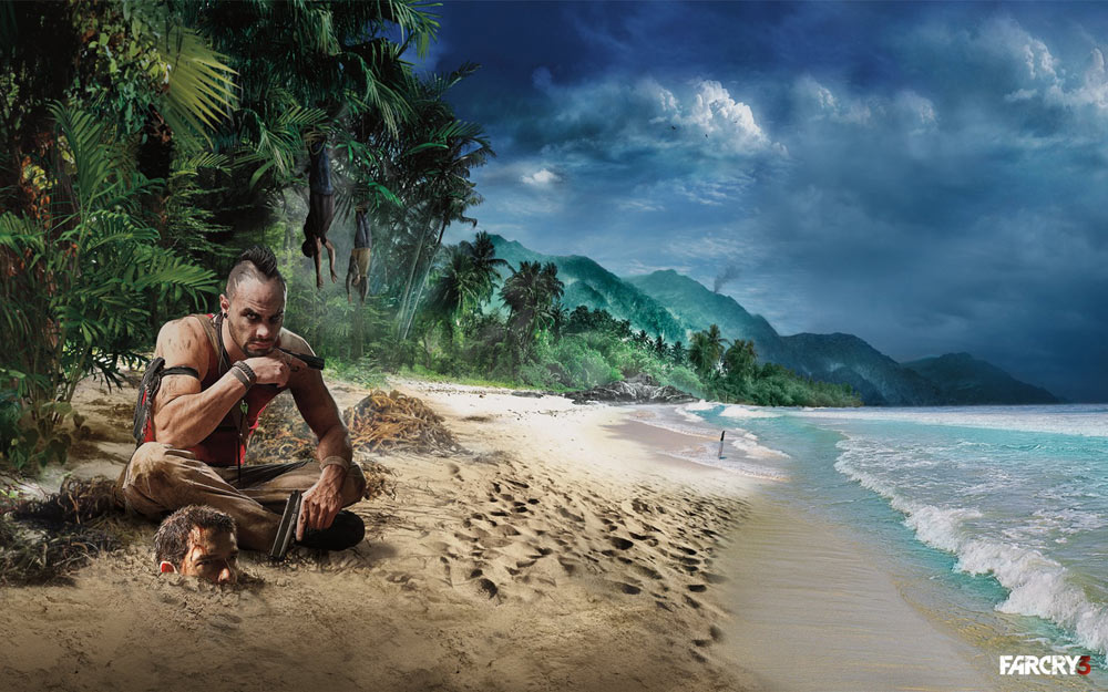 Vaas & Jason on Beach Art from Far Cry 3