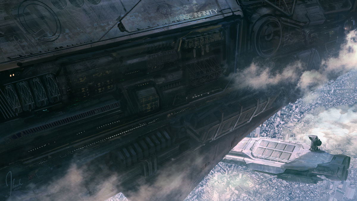 Aerial Ceremony Art from Halo 4