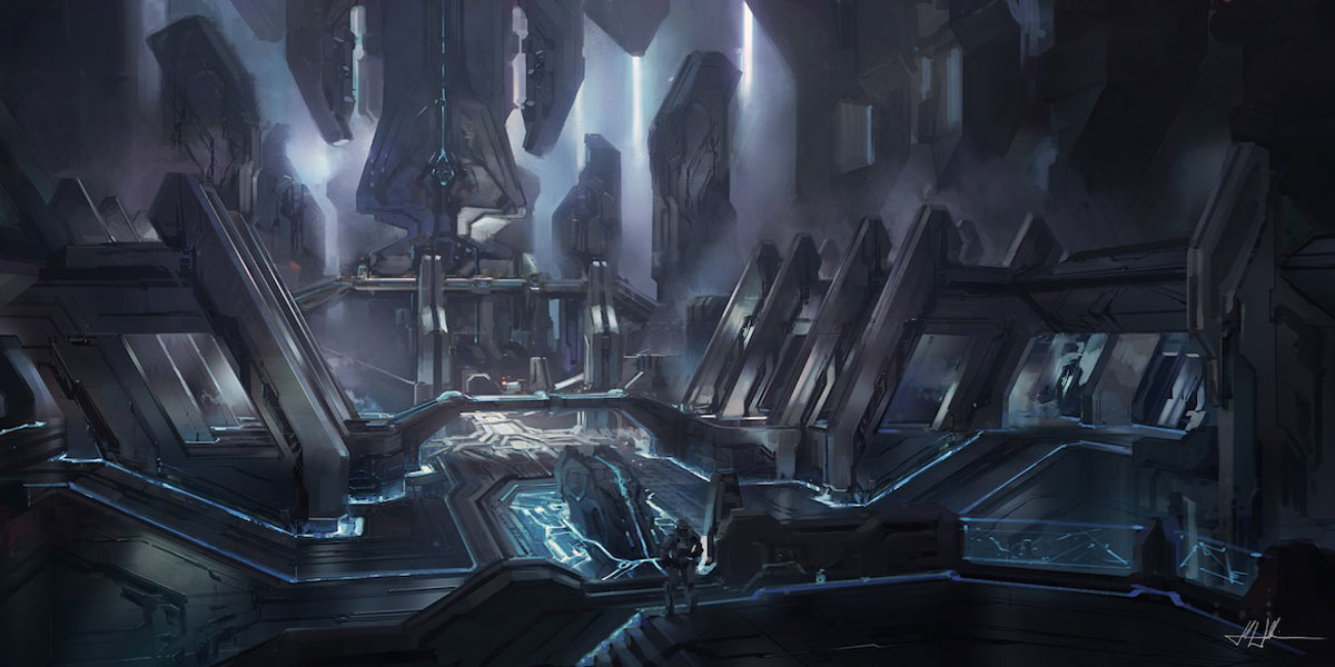Didact Ship Interior Art from Halo 4