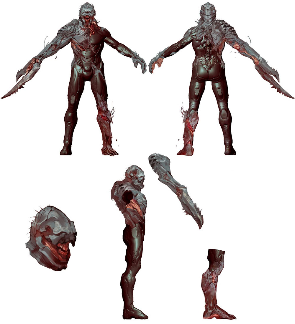 Infection / Flood Armor Art from Halo 4