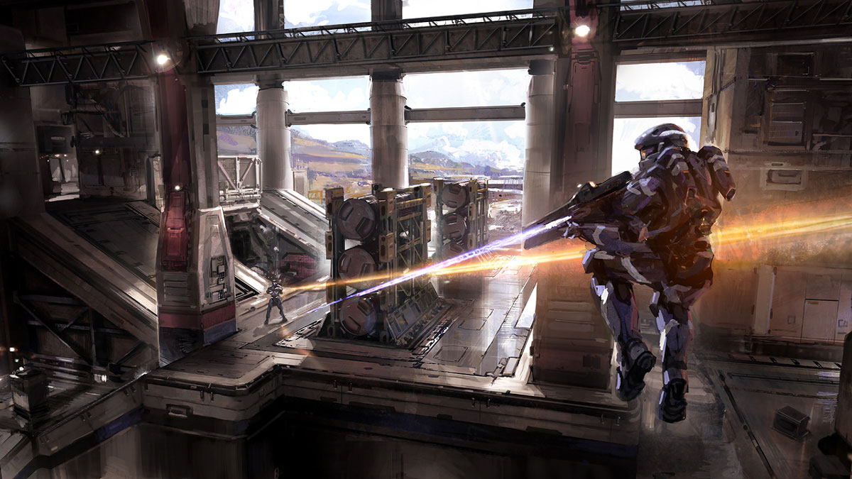 Map Pass Action Shot Art from Halo 4