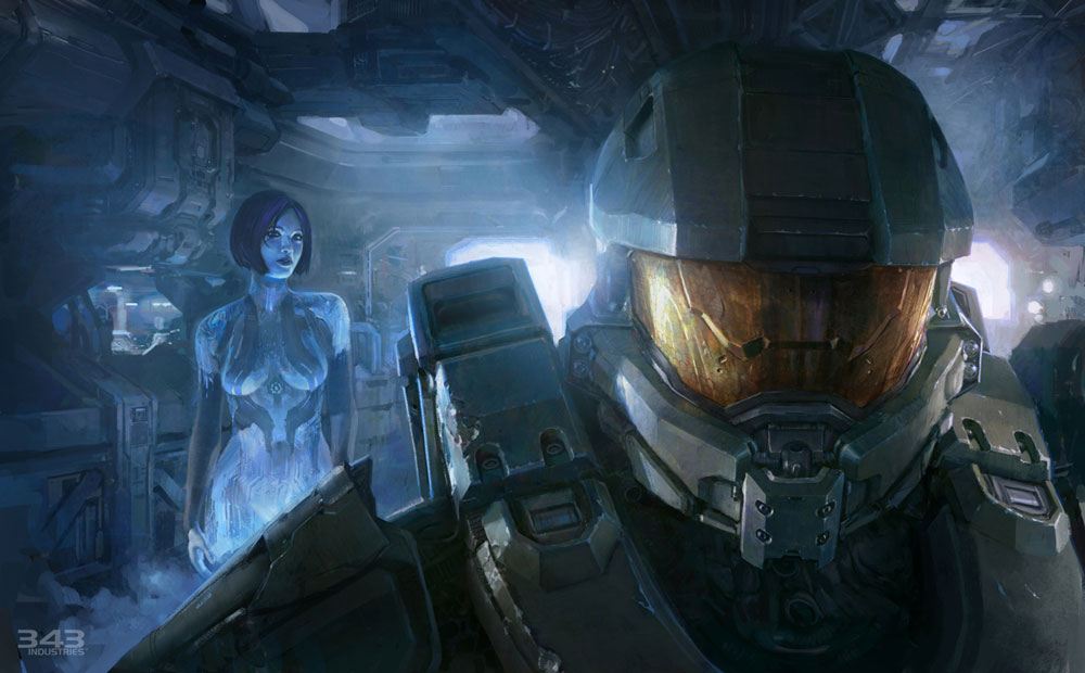 Cortana & Master Chief Art from Halo 4