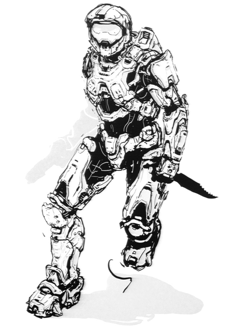 Master Chief Sketch from Halo 4