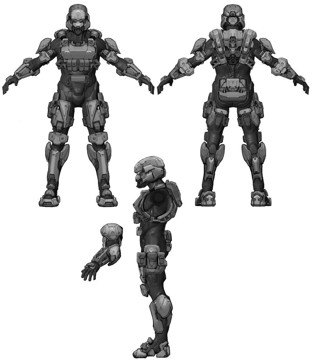 Spartan Soldier Armor Art from Halo 4