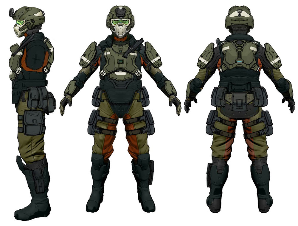 UNSC Marine Infantry Art from Halo 4