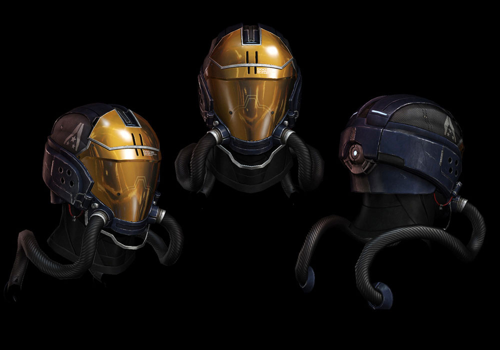 Alliance Pilot Helmet Art from Mass Effect 3