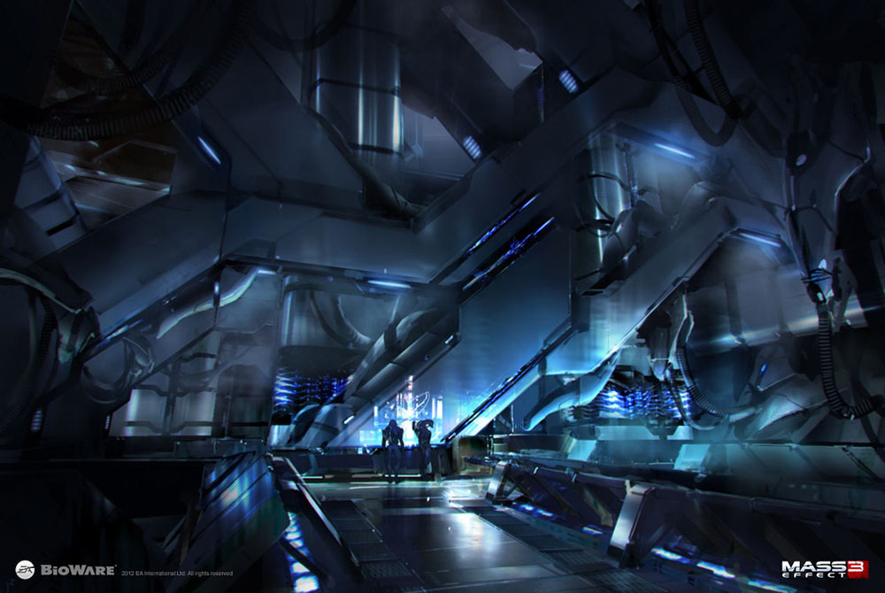 Dreadnought Interior Art from Mass Effect 3