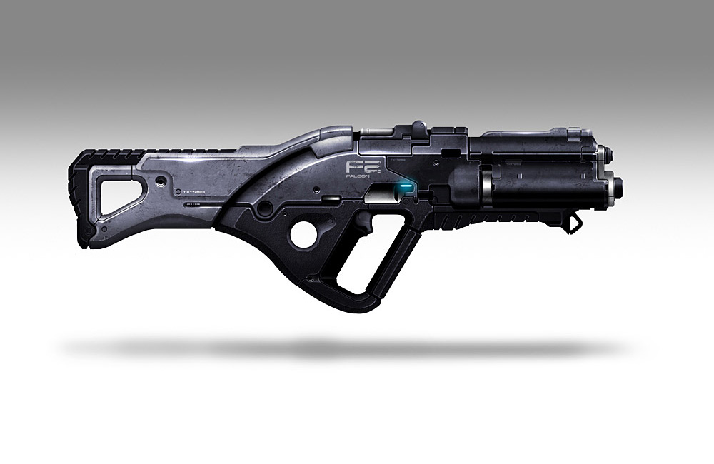 Alliance M-37 Falcon Assault Rifle Art from Mass Effect 3