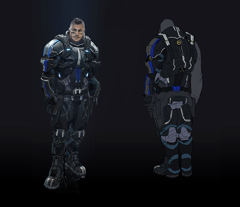 James Vega Art from Mass Effect 3