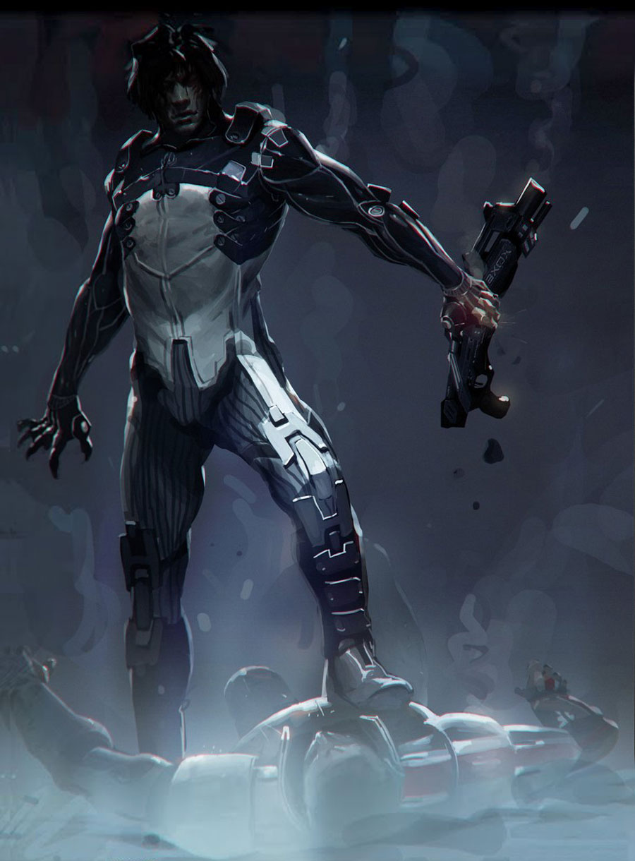 Kai vs Shepard Art from Mass Effect 3