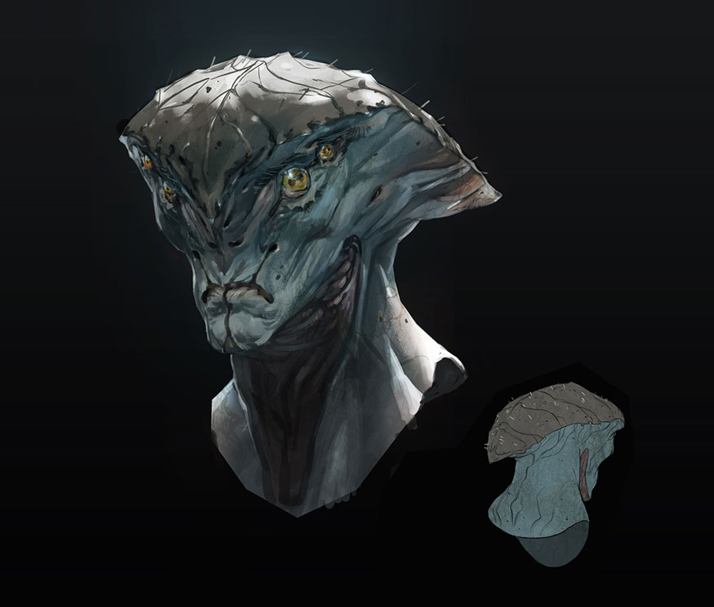 Prothean Face Art from Mass Effect 3