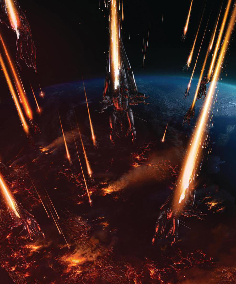 Reaper Attack Art from Mass Effect 3