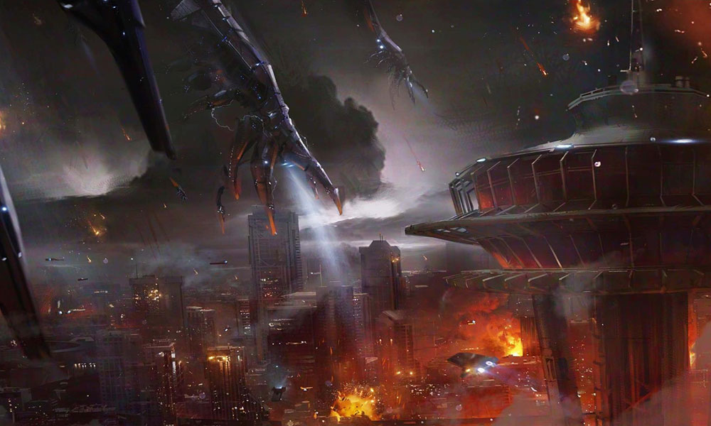 Reaper Attack Art from Mass Effect 3