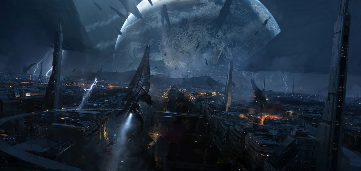 Reaper Attack Art from Mass Effect 3