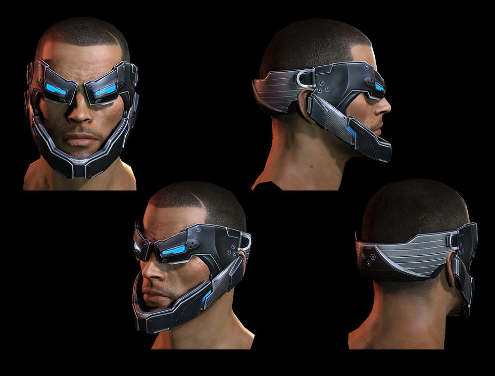 Shepard & Visor Art from Mass Effect 3